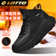 樂(lè )途（LOTTO）男鞋冬季加絨休閑運動(dòng)棉鞋戶(hù)外防滑保暖高幫靴子男059 黑色 42