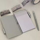 山頭林村鋁鐵盒便簽本隨身速寫(xiě)小本子高顏值口袋迷你記事筆記本可撕無(wú)粘性 銀色鐵盒便簽1本贈送50頁(yè)替換本+筆芯