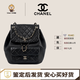 香奈兒（Chanel）香奈兒 Duma 菱格金扣翻蓋復古皮穿鏈 牛皮 背包雙肩包 大號 黑色 AS3618-B09750-94305 現貨