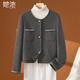 她池綿羊毛雙面呢外套女2025冬裝新款法式優(yōu)雅毛呢短款上衣