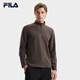 FILA 斐樂(lè )官方【王陽(yáng)同款】男子針織長(cháng)袖上衣2025冬簡(jiǎn)約休閑半拉鏈長(cháng)T