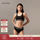 Calvin Klein內衣女士醒目提花ck無(wú)鋼圈輕運動(dòng)可抽取墊交叉寬肩帶美背文胸 UB1-太空黑 M