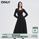 ONLY時(shí)尚甜美收腰傘裙中長(cháng)款連衣裙女|124161001 H1Z 黑色BLACK S (160) 80A