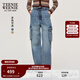Teenie Weenie小熊女裝牛仔褲2025秋新款休閑戶(hù)外運動(dòng)工裝直筒長(cháng)褲 淺藍色 M (165)