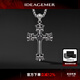 IDEAGEMER原創(chuàng  )皇冠十字架吊墜銀項鏈男士潮個(gè)性小眾高級感首飾銀飾生日禮物 十字架吊墜+鋼鏈【55cm】