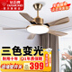 鉆石牌（DIAMOND）吊扇燈風(fēng)扇燈客廳大風(fēng)量餐廳帶燈吊扇中式復古簡(jiǎn)約LED照明遙控一體風(fēng)扇 5319-42寸刀葉古銅色雙控