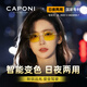 CAPONI 佳伯利日夜兩用夜視眼鏡偏光變色墨鏡男女開(kāi)車(chē)專(zhuān)用太陽(yáng)鏡防遠光眩光無(wú)框
