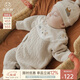 乖奇熊新生兒寶寶夾絲棉連體衣秋冬季保暖睡衣嬰兒綁帶哈衣和尚服