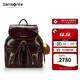 新秀麗（Samsonite）時(shí)尚女士雙肩包書(shū)包通勤包包巧克力色女包包NY4