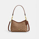 蔻馳（COACH）經(jīng)典標志LAUREL小號單肩包CBH15 紅棕色 19*8.5*15.5cm