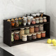 康千秋桌面茶杯架小型桌上博古架竹木紫砂壺茶具茶寵茶葉罐收納置物架子 黑色二層60桌面置物架