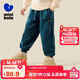 迷你巴拉男女童褲子秋可調節寬松兒童束腳褲彈力休閑長(cháng)褲2025新品