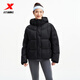 特步（XTEP）【門(mén)店同款】羽絨服女冬季保暖防風(fēng)鎖溫外套棉服女975428190360 正黑色 M