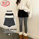 浪莎毛呢短褲女外穿秋冬季2025新款高腰顯瘦a字型小個(gè)子包臀靴褲熱褲 黑色 M 【適合95-110斤】