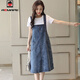 AEMAPE連衣裙2026年牛仔背帶裙女夏季新款女裝韓版寬松百搭時(shí)尚 MX-11-3303_牛仔藍A單件 M _建議98-113