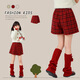 優(yōu)優(yōu)1點(diǎn)（Yoyo one）女童短褲冬季外穿兒童紅色呢子裙褲2025新款洋氣中大童秋冬款褲子 4540紅色【裙褲】 140 140cm