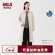 無(wú)印良品（MUJI）女式不易沾水防紫外線(xiàn)立領(lǐng)大衣防曬衣服女款25年早秋風(fēng)衣外套女裝 象牙色 M (160/84A)