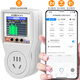 炬為wifi智能插座電表數(shù)顯電壓表電流表功率計(jì)曲線電力監(jiān)測(cè)電費(fèi)電量表 10A插頭S1BWP炬為第三代終極版！