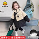 G.duck小黃鴨女童冬季洋氣羽絨服女孩寶寶外套小童白鴨絨加厚韓版派克服 黑色（白鴨絨） 120cm