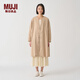 MUJIIDEE 女式 平紋 無(wú)領(lǐng)夾克衫女裝外套  GAD02C4S 米色 L (165/88A)