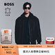 BOSS博斯【羊皮革】25年冬新款可拆卸領(lǐng)子飛行員夾克皮衣 001-黑色 S (46)