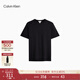 Calvin KleinJeans25夏季男士休閑簡(jiǎn)約ck刺繡純棉圓領(lǐng)打底針織短袖T恤上衣