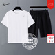 耐克（NIKE）運動(dòng)套裝男 25夏季新款健身訓練快干透氣短袖T恤 梭織短褲兩件套 熱售/跑步健身運動(dòng)2件套/曬圖退10 XL(180)