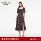 歌莉婭真絲連衣裙2025新款度假法式高智桑蠶絲碎花裙1E7L4K90A 7CD盛夜花園印花 S