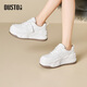 dusto大東小白鞋女鞋女鞋厚底大頭鞋子運動(dòng)休閑鞋板鞋 米膚色 37
