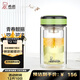 希諾（heenoor）雙層玻璃杯女清新花茶水杯小巧便攜家用過(guò)濾茶水分離泡茶杯子 清新綠 220ml