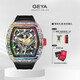 格雅（GEYA）長(cháng)城系列彩虹圈 全自動(dòng)鏤空機械手表男士防水品牌腕表 送男友