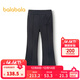 巴拉巴拉童裝女童褲子兒童秋裝大童喇叭褲潮 黑色90001 130 cm