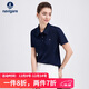 Navigare意大利小帆船女簡(jiǎn)約通勤翻領(lǐng)T恤短袖POLO衫2325525514 深藍 M 