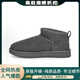 UGG EVERSHEEPSKINS周冬雨同款UGGmini百搭雪地靴低幫短筒皮毛一體厚底5cm增高雪地靴 mini薄底-灰色 37