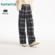 熱風(fēng)（Hotwind）【商場(chǎng)同款】女士格紋長(cháng)褲冬季新款休閑韓系直筒寬松休閑褲 35蘭格子 M