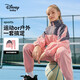 迪士尼（DISNEY）童裝兒女童梭織長(zhǎng)袖套裝前開(kāi)立領(lǐng)運(yùn)動(dòng)褲兩件套25春DB431TE05紅140