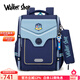 Walker Shop輕奢新款小學(xué)生書(shū)包1到6年級護脊減負男女孩背包英倫風(fēng)舒適雙肩包 天藍色大號【推薦2-6年級】 默認尺寸