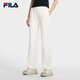 FILA 斐樂(lè )女士針織長(cháng)褲2026春季新款時(shí)尚簡(jiǎn)約基礎休閑微喇褲YODAR褲 云菇白-WT S 160/62A/S