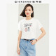 佐丹奴短袖t恤女純棉法式漫畫(huà)印花趣味減齡圓領(lǐng)體恤13324330