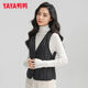 鴨鴨（YAYA）秋冬季新款貼身修身輕薄保暖背心短款坎肩保暖羽絨內膽冬裝短外套 黑色 3XL 【140-160斤】