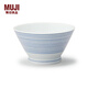 MUJIMUJI 波佐見(jiàn)燒 飯碗 碗餐具 瓷碗 斗笠碗 家用 橫條紋 口徑 12.5cm