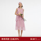 歌莉婭連衣裙夏裝新品歐若風(fēng)氣質(zhì)度假出游穿搭無(wú)袖洋氣裙子1E4R4K190 33R花蜜粉 S