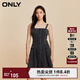ONLY辣妹風(fēng)氣質(zhì)百搭吊帶短裙連衣裙女|123442014 J09 深牛仔灰色 DARK GREY DENIM S 160/80A