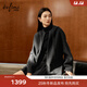 伊芙麗（eifini）蔣欣代言羊毛羊絨連帽拉鏈大衣一手長(cháng)毛呢外套2025冬季 深灰 中長(cháng)款 綿羊毛山羊絨 S 90-115斤