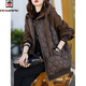 AEMAPE新年戰袍派克服女2025春秋冬新款時(shí)尚氣質(zhì)棉服女韓版寬松加厚外套 咖啡色 XL _建議120—140斤