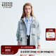 Teenie Weenie小熊女裝外套2025年秋季新款復古街頭休閑感牛仔上衣 淺藍色 S