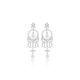 XUPING旭平首飾合金時(shí)尚夢(mèng)網(wǎng)元素系列靈動(dòng)搖曳流蘇氣質(zhì)密鑲人造石優(yōu)雅耳飾 白色