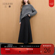 三彩2025冬季新款簡(jiǎn)約優(yōu)雅松緊腰半身裙氣質(zhì)通勤A(yíng)字裙長(cháng)裙M 深邃灰 L 165/72A