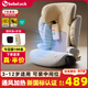 bebelock兒童安全座椅3-12歲大童增高墊汽車(chē)用車(chē)載座椅通風(fēng)加熱i-Size認證 香檳金PRO【通風(fēng)加熱+新國標】