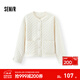 森馬（Semir）棉服女肌理菱格內搭寬松慵懶風(fēng)2025冬季新款抽繩輕薄棉衣百搭 奶白10536 S